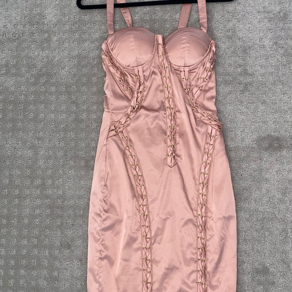 Pink Satin Cocktail dress | FashionNova